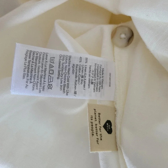 NWT Madewell Linen-Cotton Princess-Seamed Midi Dress XS - Picture 9 of 11